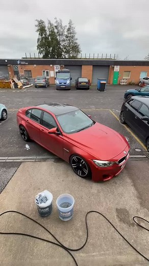 We’ve got our work cut out here on the @redish_motorsport F80 This is the timelapse of the initial wash — the first proper clean this car’s had in nearly a year. Next up, we’re masking straight down the middle and polishing only one side so you can see the difference side by side. Untouched vs polished. | Bear's Detailing