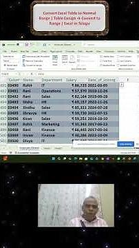 Convert Excel Table to Normal Range | Table Design → Convert to Range