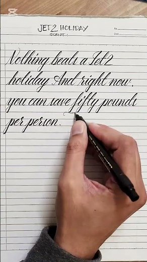 Nothing beats a Jet2 Holiday Calligraphy Script: Nothing beats a Jet2 Holiday! And right now...