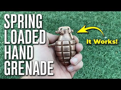 Casting A Solid COPPER Hand Grenade That Works! - Spring Loaded Functional Grenade