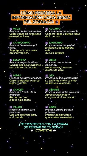Cómo Procesa la Información Cada Signo del Zodiaco! 🧠🔮 #zodiaco #mensaje #horoscopo #shorts