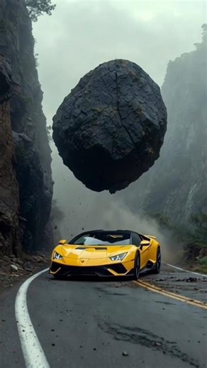 “The Unbreakable Lamborghini: When a Mountain Tried to Destroy a Supercar”#Lamborghini#Shorts#Viral
