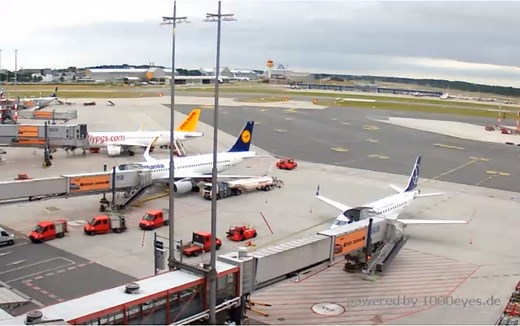 Hamburg Airport Vorfeld Süd Live Webcam - Guck Dir die Flieger an!