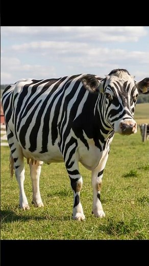 Why cows were painted with zebra stripes #shorts