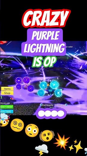 purple lightning showcase in blox fruits 🥭 #roblox #bloxfruits