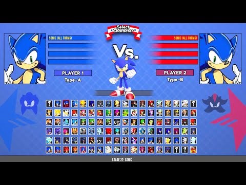 Sonic all forms VS Sonic all forms I Sonic Mugen Battle HD