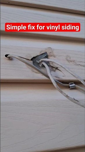 Simple way to fix vinyl siding using a scrap piece #siding #sidingrepair #sidingremoval #vinylsiding