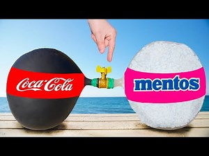 Experiment: the Balloon of Coca Cola VS the Balloon of Mentos
