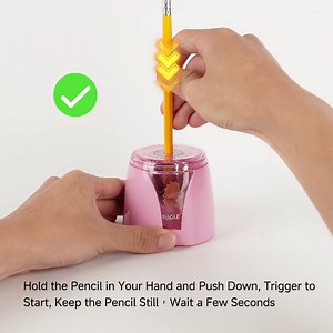 Eagle Electric Pencil Sharpener, Battery Powered, Portable and Replaceable Blade, Suitable for Home and Office Use, Only 1 Sharpener Included,Black