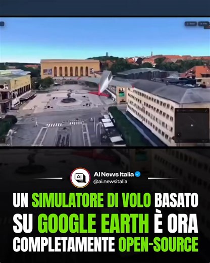 AI News Italia on Instagram: "Questa non è una demo. Non è una versione “lite”. Non è un prodotto enterprise da milioni. È un flight simulator open-source, accessibile via browser, costruito su dati satellitari reali, aerodinamica reale e codice ispezionabile da chiunque. Quello che prima era riservato a governi, eserciti e big tech ora è: – studiabile – modificabile – migliorabile da una community globale. Quando l’open-source incontra dati planetari, succede questo: l’apprendimento accelera, l
