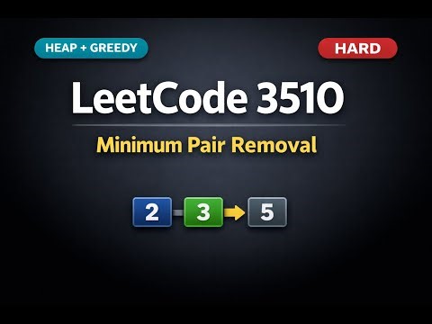 “LeetCode 3510 — Minimum Pair Removal to Sort Array II