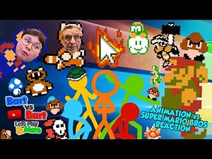 ALAN BECKER - ANIMATION Vs. SUPER MARIO! BvBLP Dad & Son Reactions (Stickmen Vs. 3 Mario's)