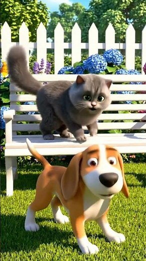 Dog Chases Cat… But The Ending Will Melt Your Heart ❤️ | 3D Animation