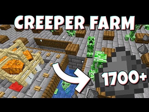 Best Creeper Farm With Snow Golems - Without Cats & Redstone - [Check Description]