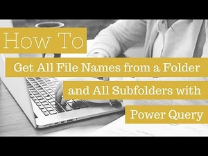 How To Get A List Of File Names From A Folder And All Subfolders