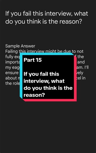 If you fail this interview, what do you think is the answer?