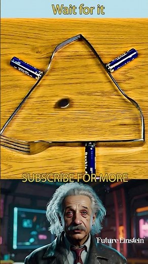 3 Forks & Batteries: Hypnotic Coin Spin Magic! SIGMA PHYSICS | #alberteinstein #sigma #physics