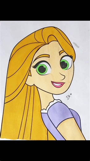 Coloring Rapunzel from Disney's Tangled | ASMR Sounds