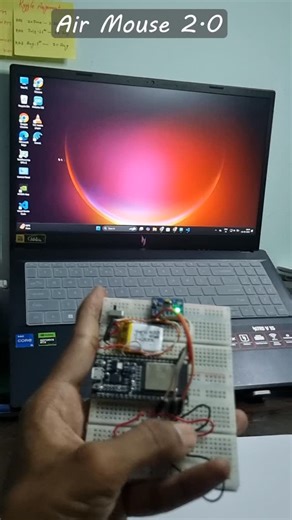 Udit Maurya | ESP32 Air Mouse – 2nd Version is Here! 🖱️✨ Say hello to the plug & play air mouse, powered by the ESP32 WROOM-32 – faster, smarter, and... | Instagram