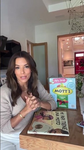 Eva Longoria Promoting Mott's "Free Book" Literacy Campaign