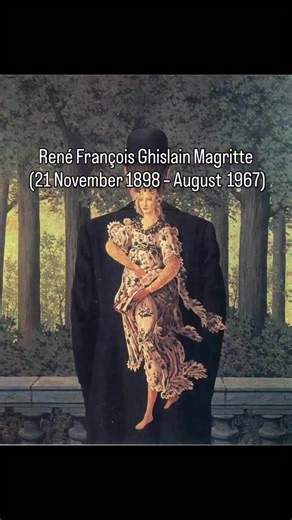 AP Gallery on Instagram: "René François Ghislain Magritte (21 November 1898 – 15 August 1967) was a Belgian surrealist artist known for his depictions of familiar objects in unfamiliar, unexpected contexts, which often provoked questions about the nature and boundaries of reality and representation. His imagery has influenced pop art, minimalist art, and conceptual art #renemagritte ##magritte #surrealism #belgianartist #artpost #lovers #isolation #unveil #mystery #meaning #artmuseum #arthistory