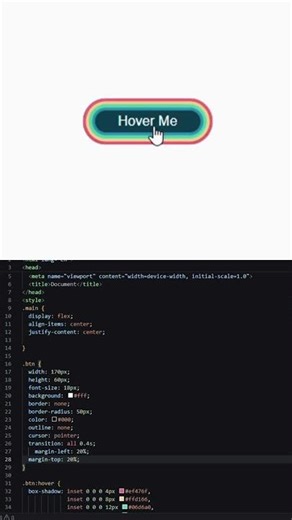 🔥Level Up Your UI with This Hover Button Animation#CSS #HTML #WebDevelopment #Frontend#shorts#yt