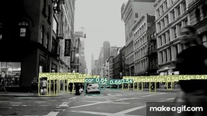 Object Detection using Yolo on Make a GIF