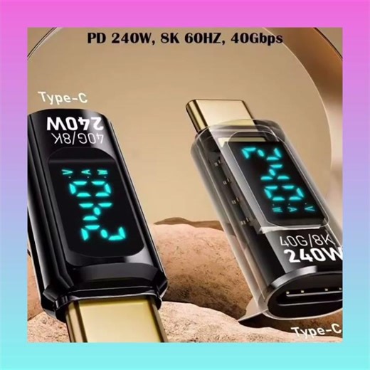 1 PCS Digital LED Display USB 4 Type-C Adapter #usbadapter