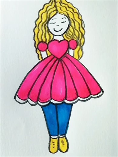 How to draw a girl#drawing #Foryou #artistsoftiktok #arteducation #trending