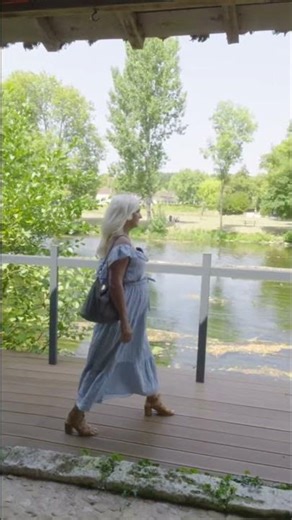 🏞️ Woman Explores Charming Town & Riverfront House for Sale! 🏡