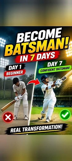 BECOME BATSMAN IN 7 DAYS 📊🏏