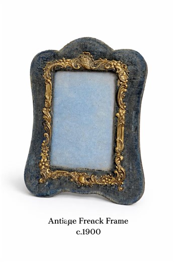 Antique French Velvet Photo Frame Bronze Mounts C.1900 | Blue Victorian Picture Frame | 24 X 17 Cm - Etsy