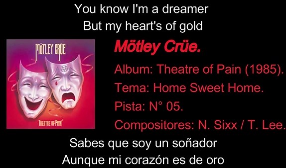 Mötley Crüe - Home Sweet Home [Subtítulos en Español / Inglés].