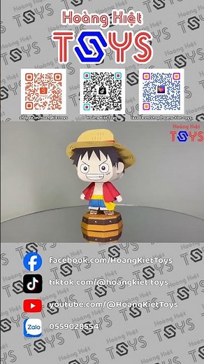 Mô hình giấy anime One Piece] chibi Luffy timeskip #diy #môhìnhgiấy
