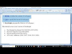 JavaScript - 01 Tutorial for beginners to the Advanced Level