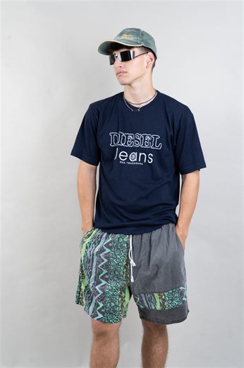 Vintage 1980s Men's Cotton Shorts – Grey With Abstract Pattern, Size M - Etsy