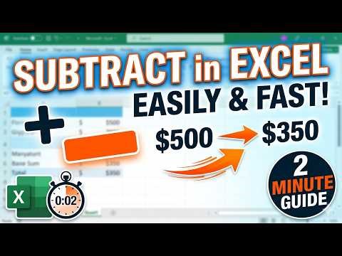 How to Subtract in Excel? | for Beginners: Cells, Columns & Multiple Values