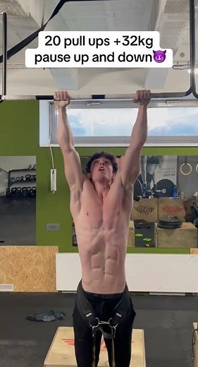 20 pull ups +32kg (double pause)