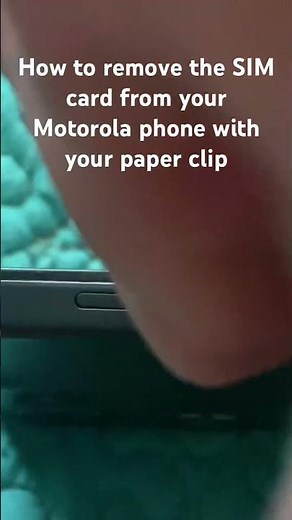 How to remove the SIM card with the paper clip