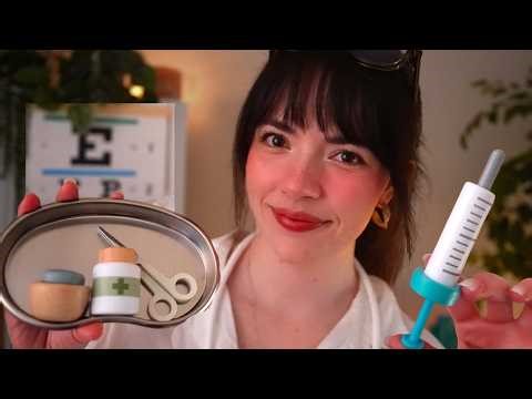 ASMR Complete Medical Exam (wooden toys, follow directions, doctor roleplay)