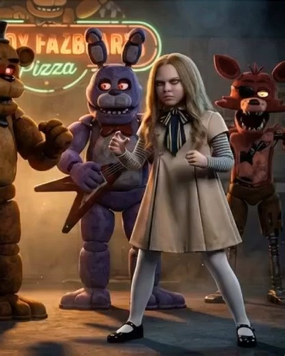 M3GAN vs Freddy, Bonnie, Chica, Foxy✊🥰🥰❤️ So epic!!❤️#M3GAN #m3gandoll #m3ganmovie #fnaf #fivenightsatfreddys