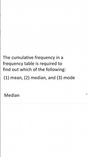 #Median #Cumulative frequency