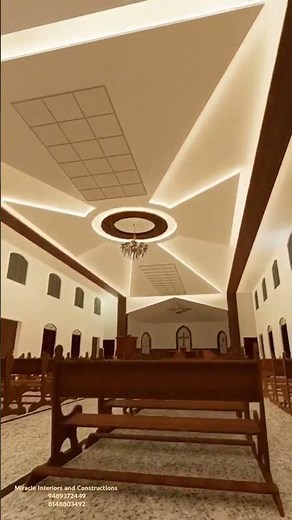 Minimalist design of a small church interior design