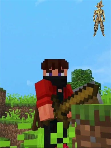 minecraft but How is Golden Goku controlling me? #minecraft #shorts #funny