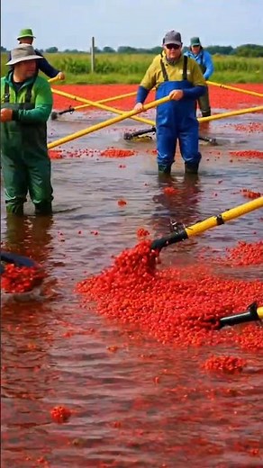 Why Cranberry Farms Turn Red? | Amazing Cranberry Harvesting Process