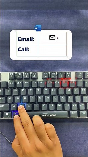 Secret Code in MS Word to Insert Email and Call Symbols 😱 #msword #office #document