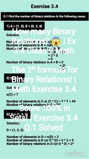 How many Binary Relations? 😱 | Math Exercise 3.4 Score 100% in Sets! | Exercise 3.4 Q.1 Solved