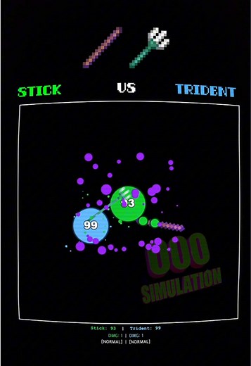 Stick vs Trident Simulation Minecraft: Satisfying Physics Clash