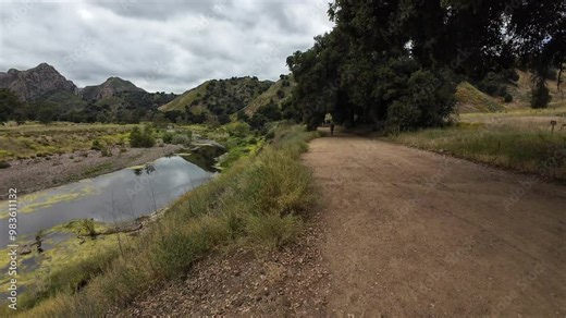 Malibu Creek and Trail Santa Monica Mountains California California USA