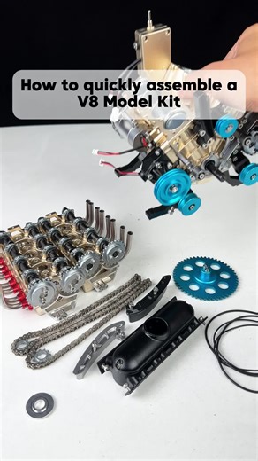 Vortrixe Assembled V8 Engine Model Kit #engine #miniengine #enginemodel #model #v8